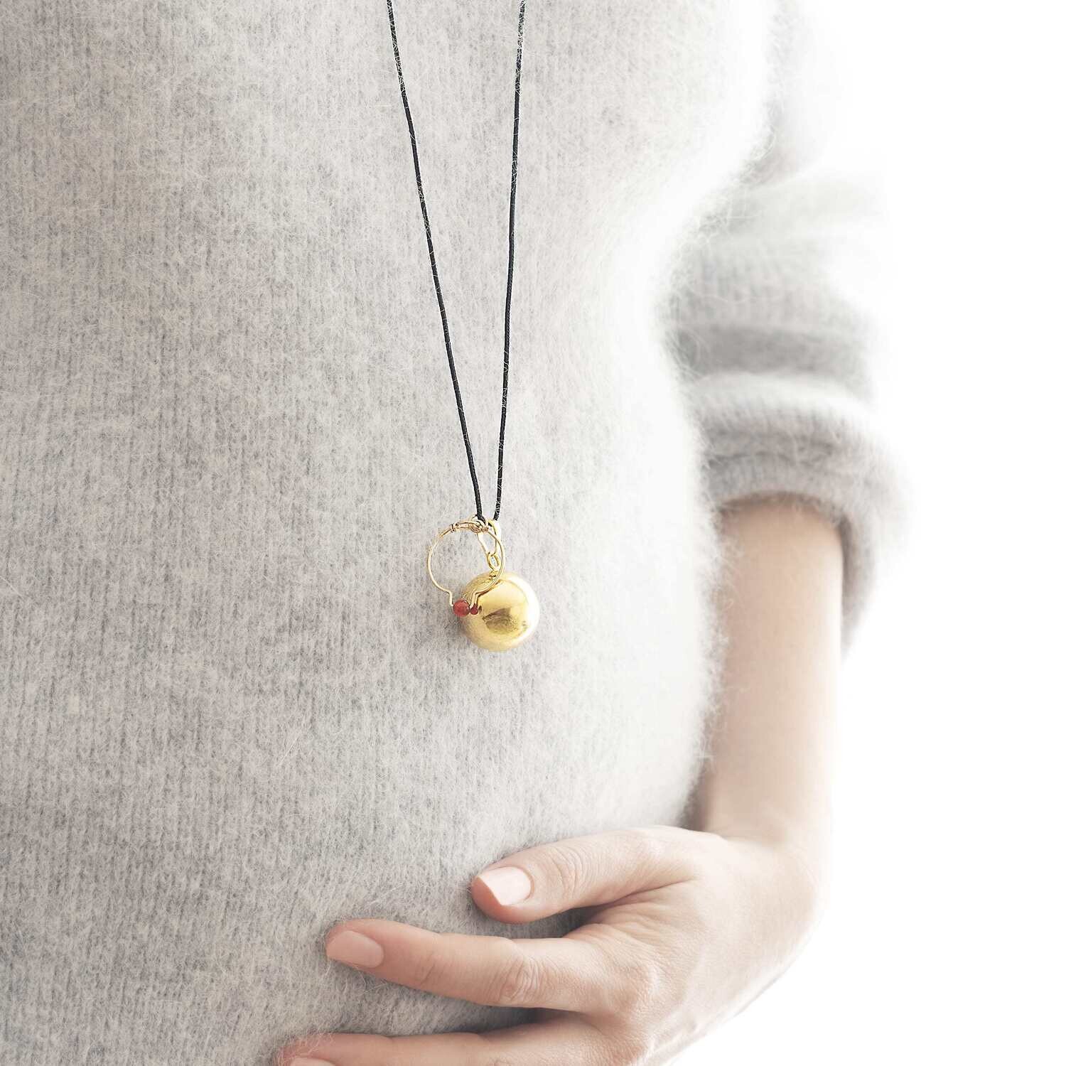 Bola Bague Cornaline & cordon