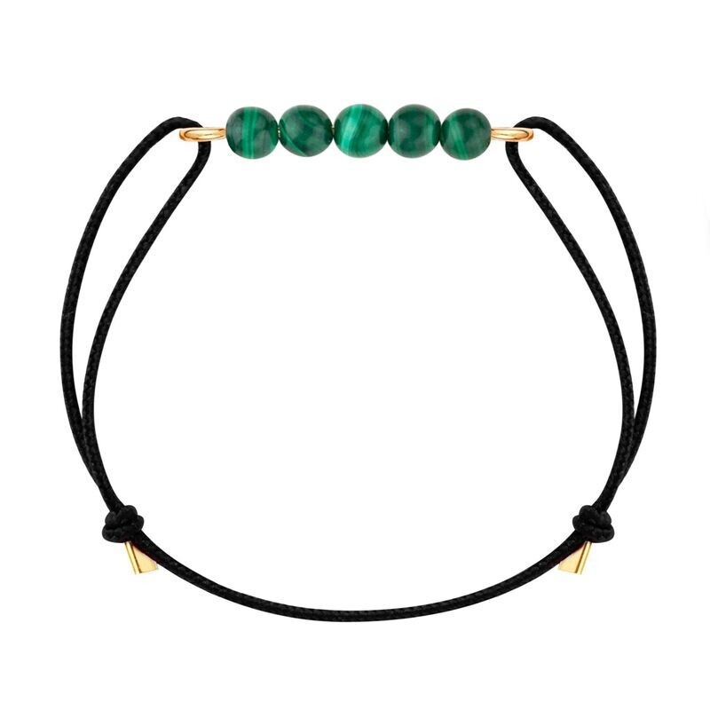 Bracelet cordon Or & Malachite