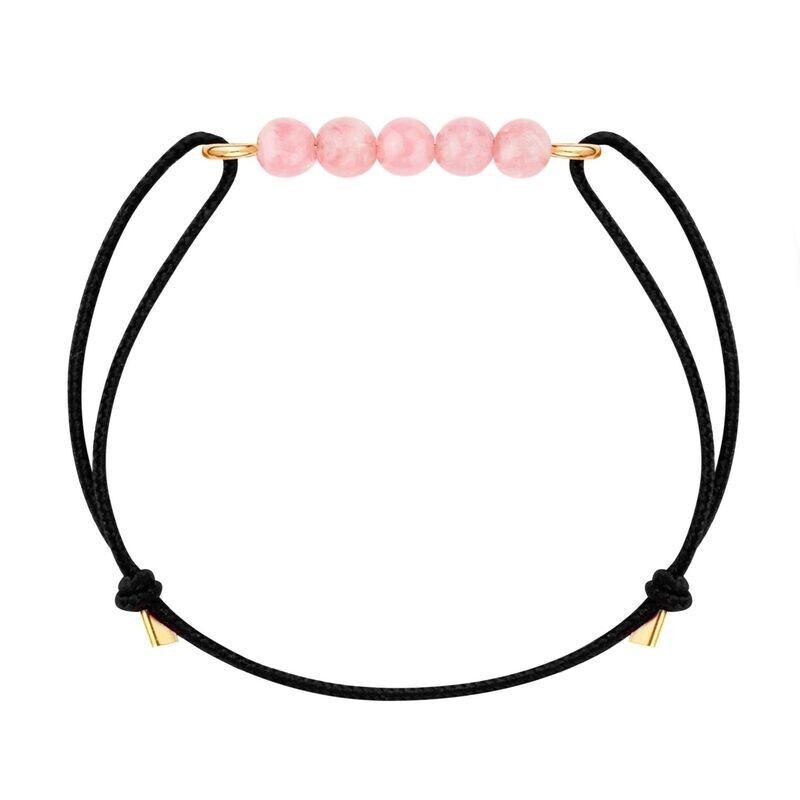Bracelet cordon Or & Rhodochrosite