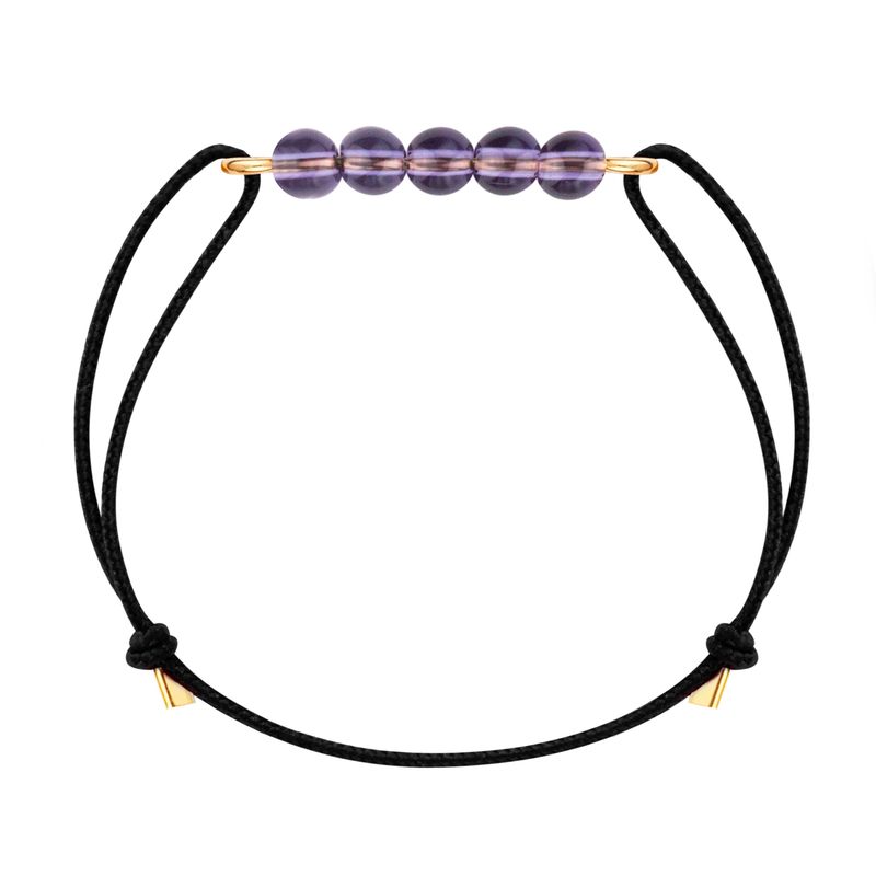 Bracelet cordon Or & Améthyste