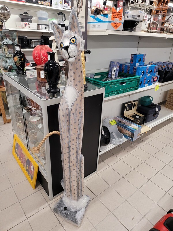 CHAT DECO BOIS 155 CM