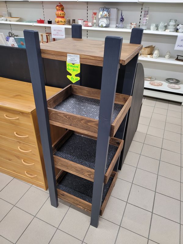 ETAGERE 4 NIVEAUX BOIS