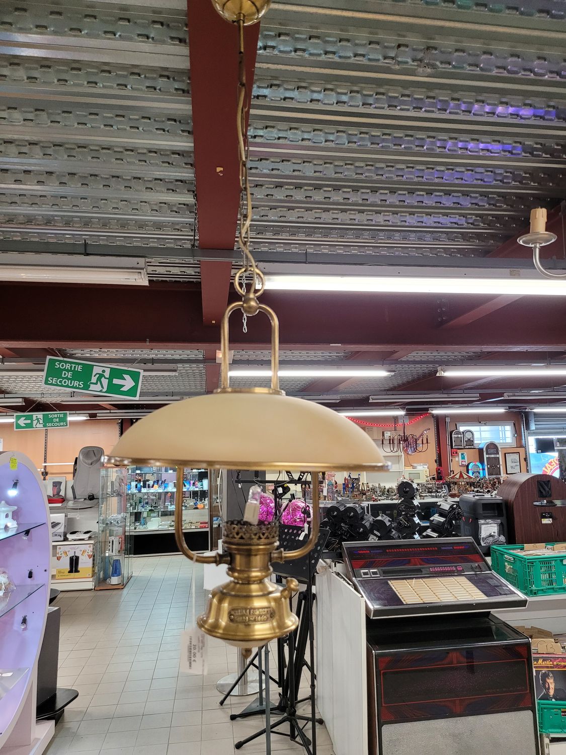 LAMPE LUSTRE CUIVRE