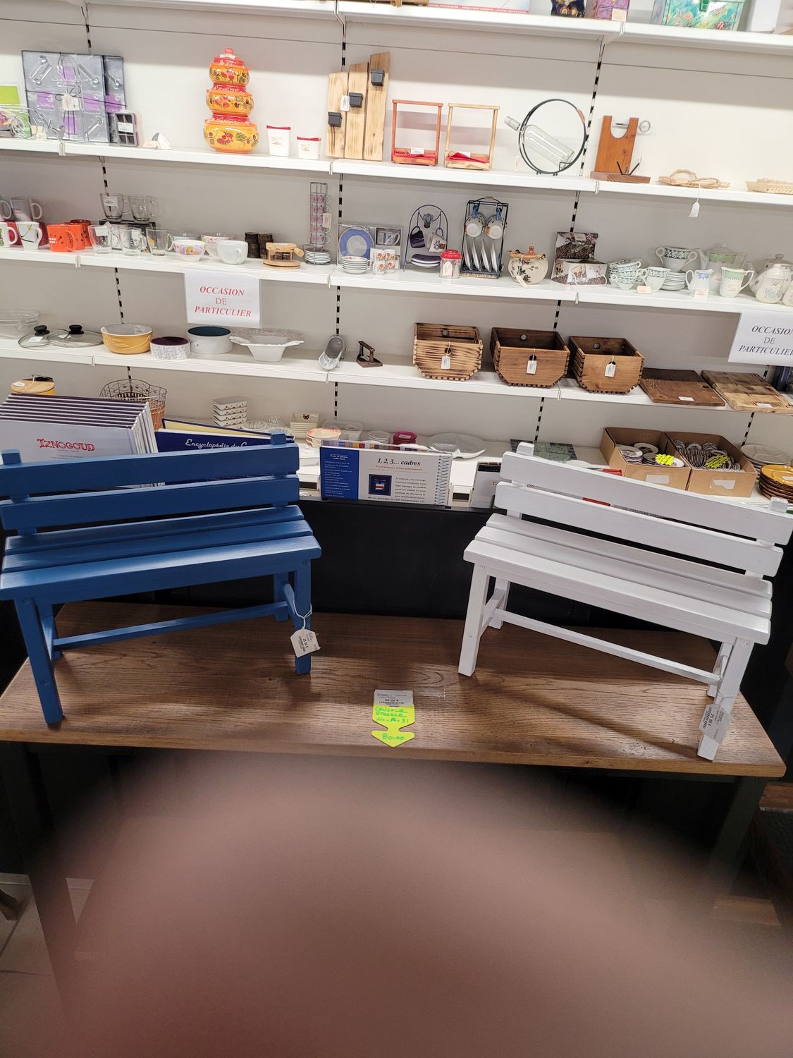 BANC ENFANT BLEU ET BLANC 25 EUROS PIECES