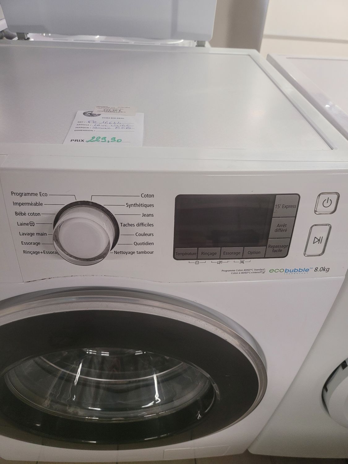 LAVE LINGE SAMSUNG 8KG