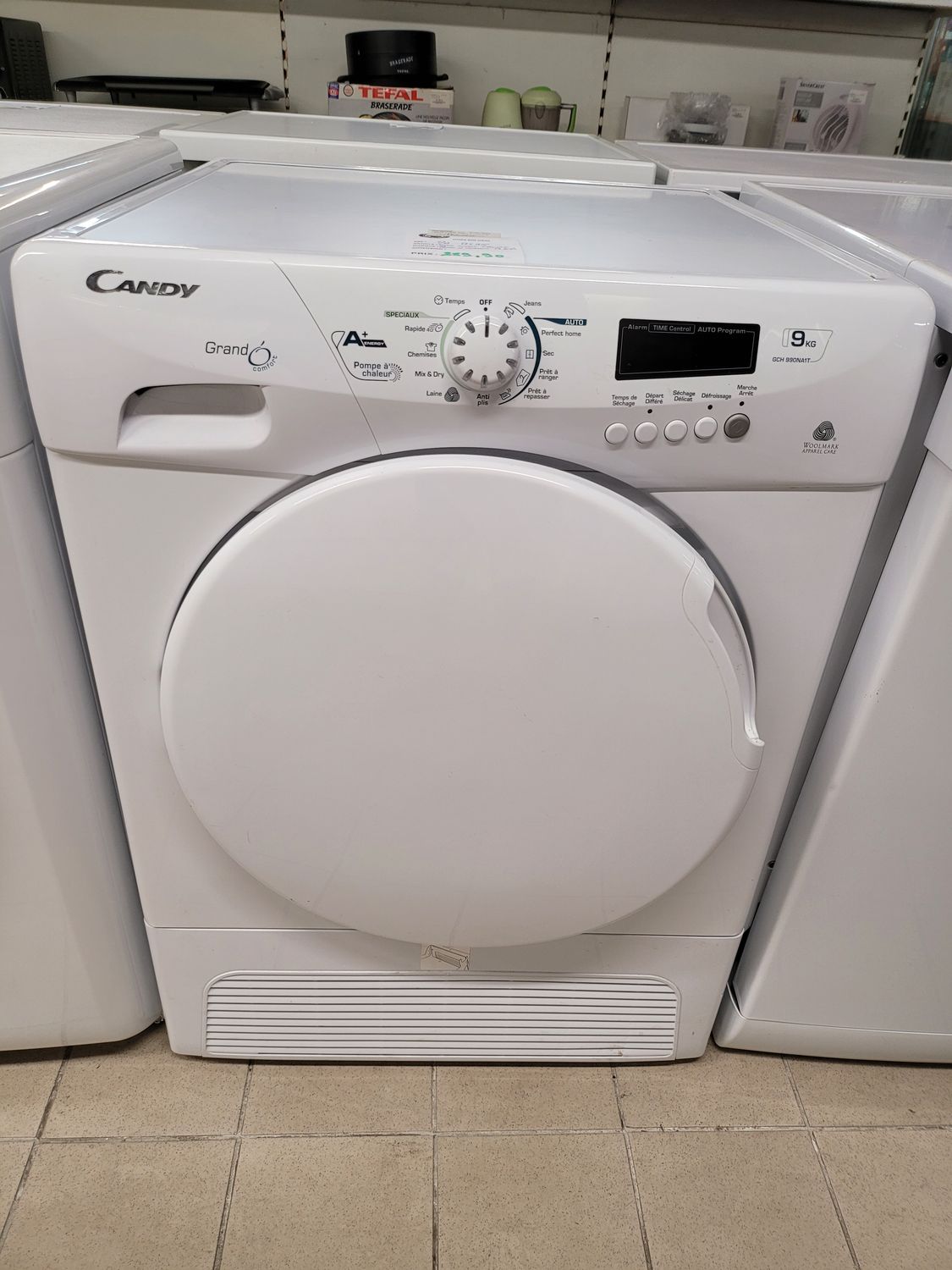SECHE LINGE CANDY A POMPE A CHALEUR 9KG