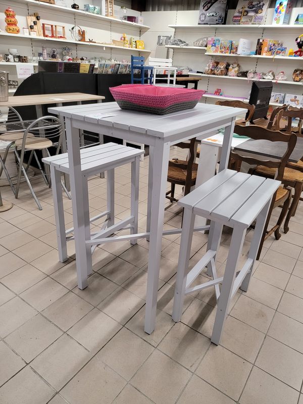 MANGE DEBOUT + 2 BANCS 80 X 60 X 102