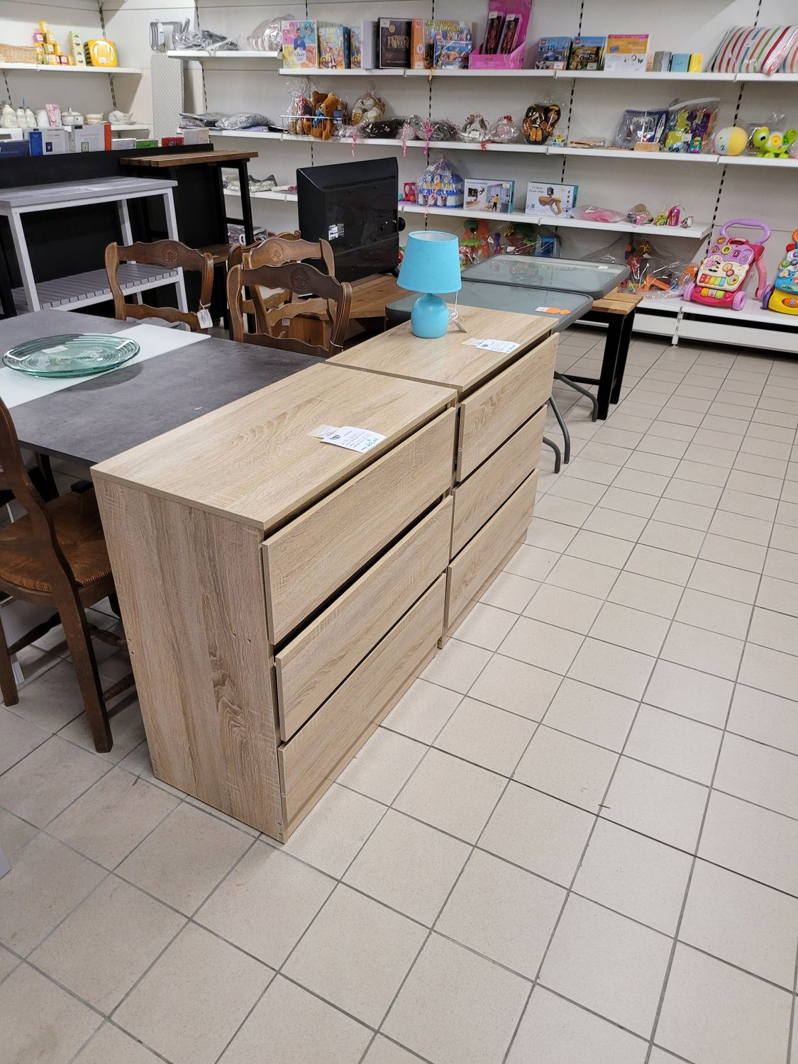 COMMODE 3 TIROIRS 70 X 38 X 77