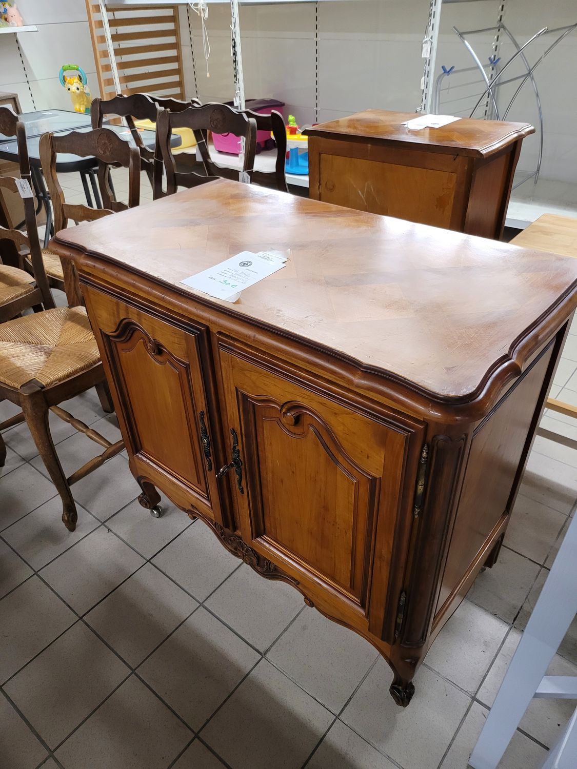 COMMODE EN MARQUETERIE 90 X 48 X 83
