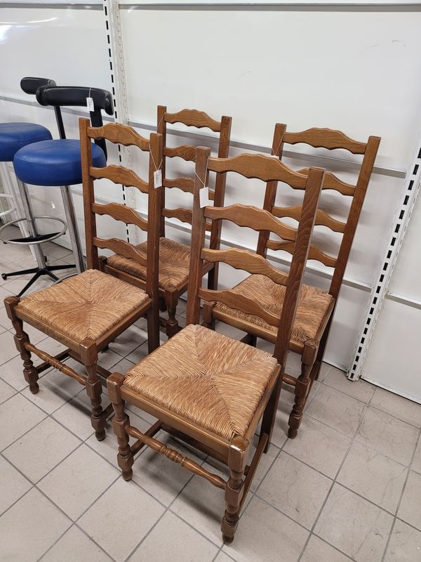 CHAISE BOIS ET PAILLE
