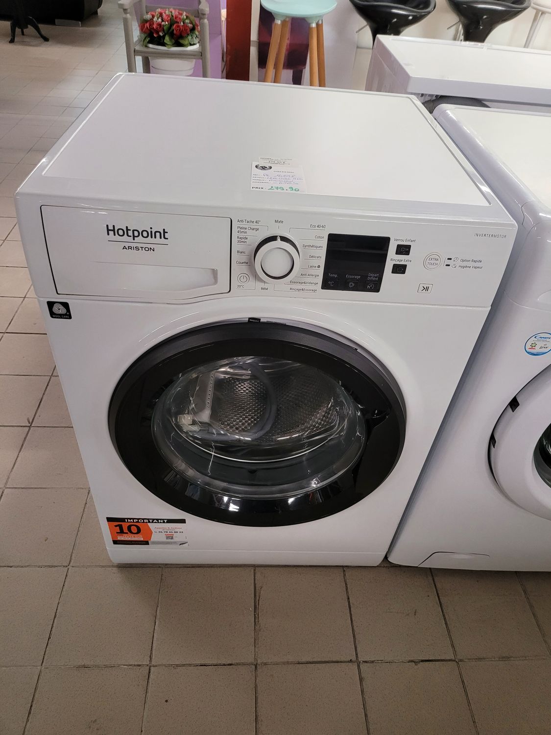 LAVE LINGE ARISTON 9KG - DE 6 MOIS