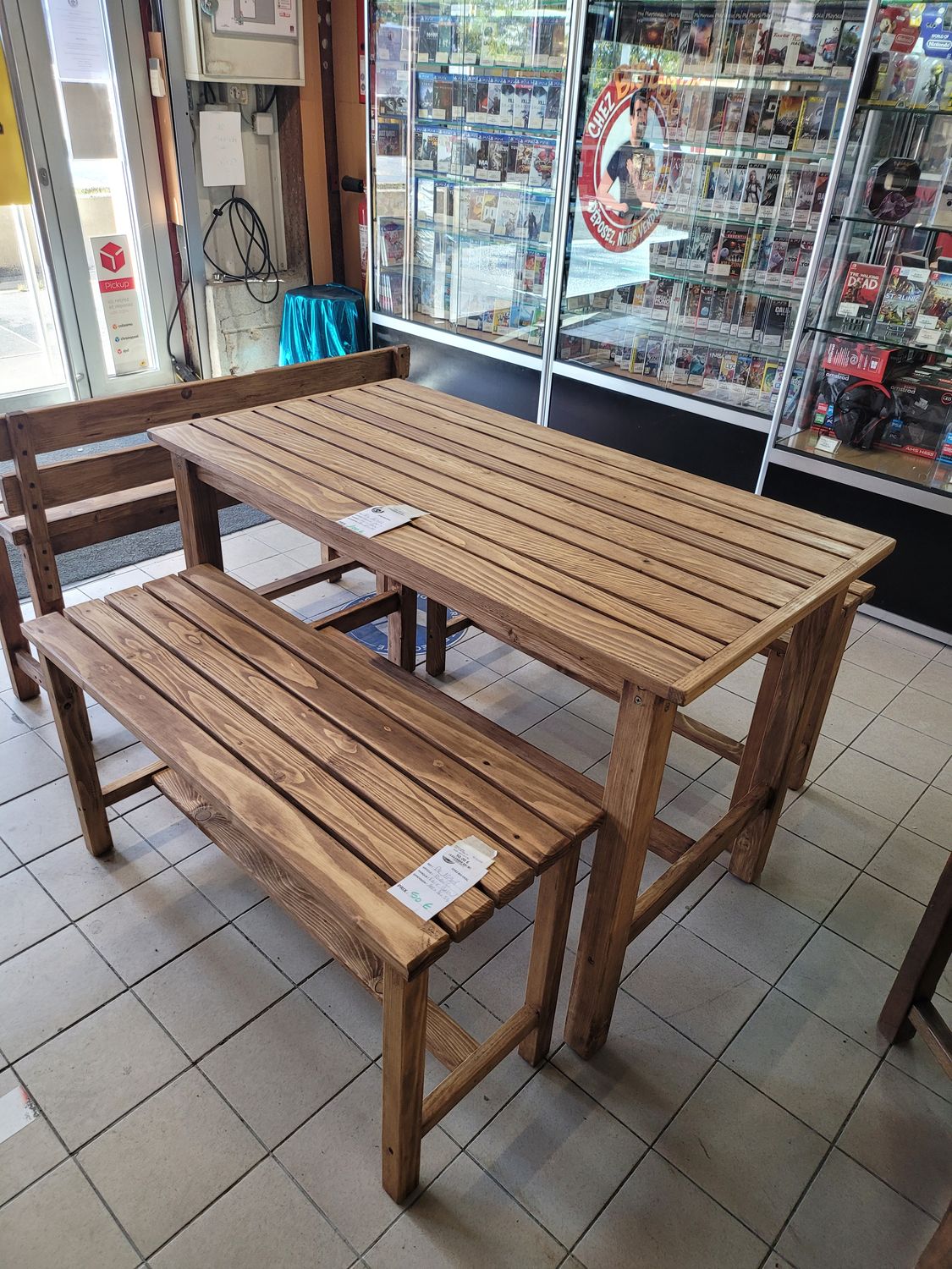 TABLE BOIS FAITE MAIN  120 X 65 X 78