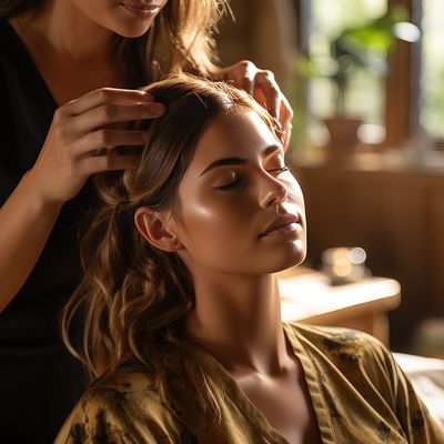 Shirotchampi ou massage indien de la tête
