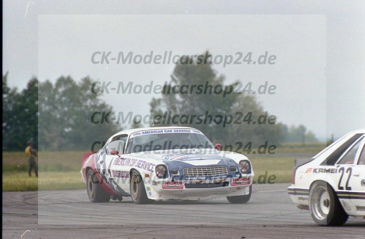 Motorsport Bild DPM-Lauf 1985 in Erding P. John Cherolet Camaro American Car Service Düsseldorf Startnummer 4