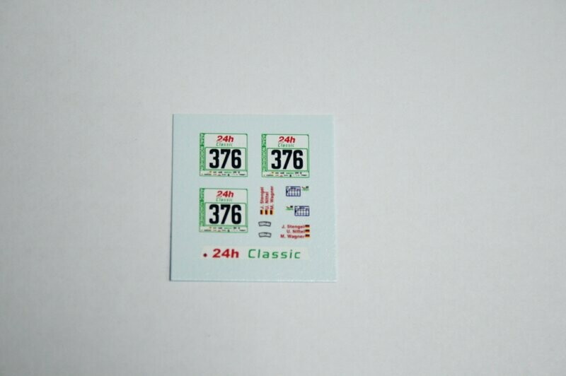 Manta B 400 Uwe Nittel, Startnummer 376, 24h Classic 2009 Zusatz Decal
