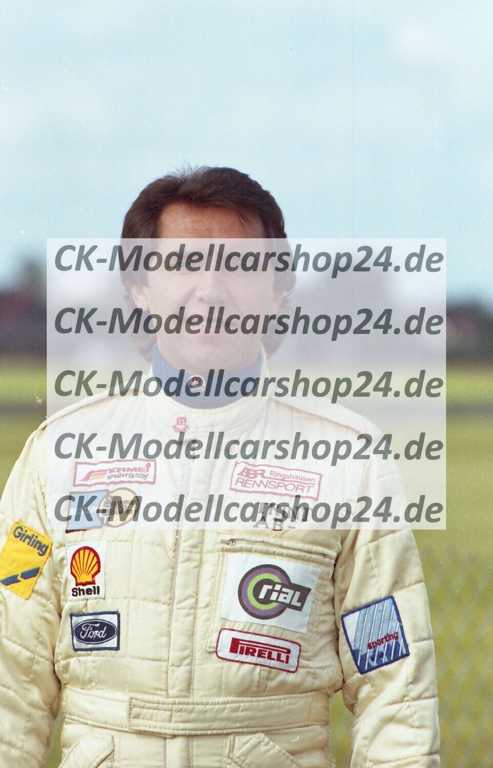 Motorsportbilder Wunsdorf 10.06.1984, Deutsche Produktionswagen Meisterschaft, Protrait des Siegers M. Trint