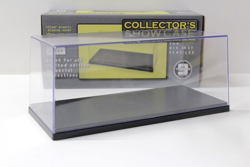 1/24  Universell Sammlervitrine Klarsichtbox schwarzer Sockel 265x120x104