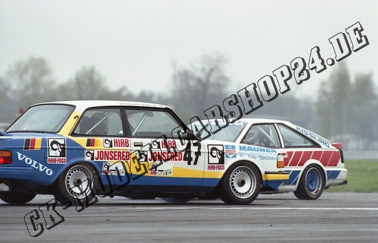 Diepholz Flugplatz 19-21.07.1985 Volvo 240 Turbo  Startnummer 47 und Nissan Startnummer 19