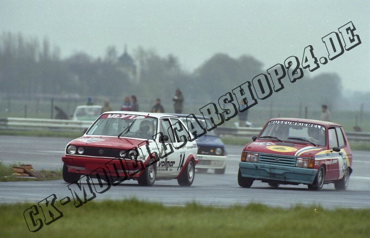Diepholz Flugplatz 19-21.07.1985 VW Polo mit Talbot und Fiat Ritmo Startnummer 14,15