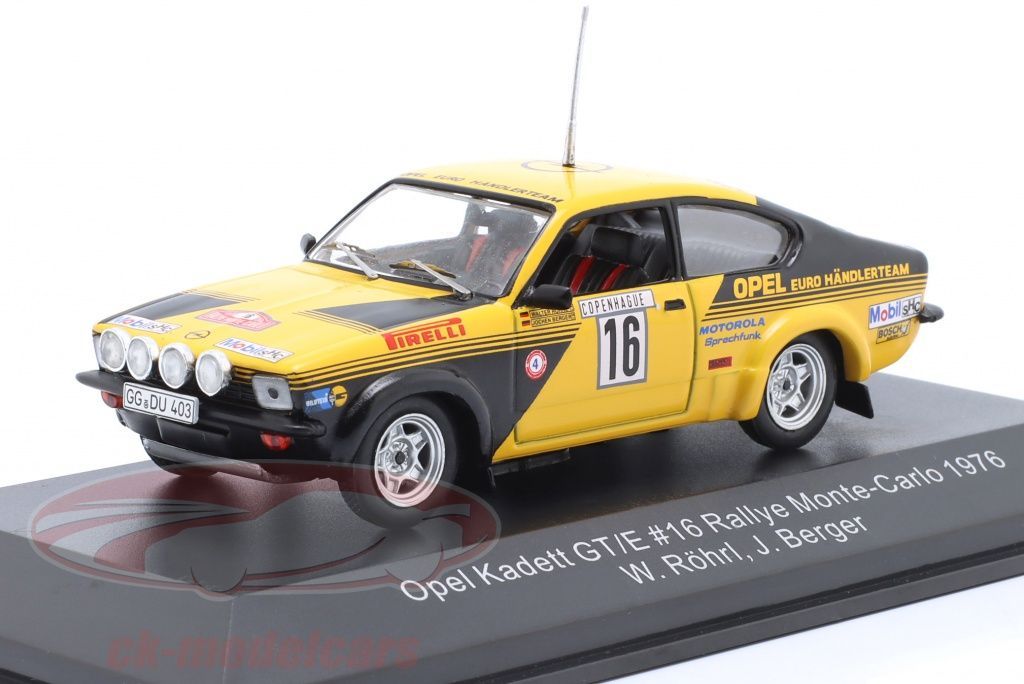 Opel Kadett GT/E #16 4th Rallye Monte Carlo 1976 Röhrl, Berger 1:43
