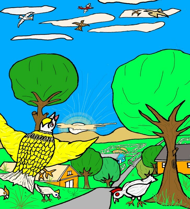 The Chicken Who Dreamed about Flying High above the Trees
