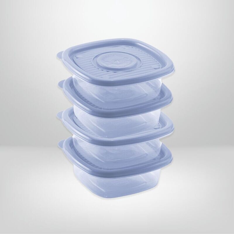 Juego de 4 Recipientes Herméticos 400ml PLASÚTIL "Pop"