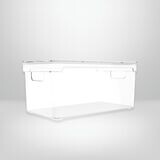 Organizador Apilable con Tapa 30x15x13cm OU &quot;Clear&quot;