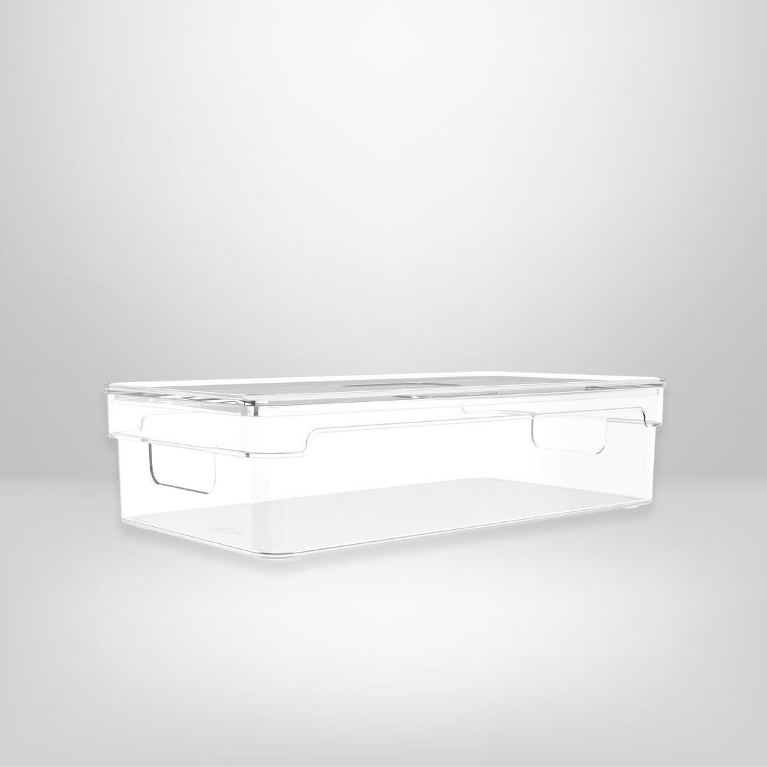 Organizador Apilable con Tapa 30x15x7cm OU &quot;Clear&quot;
