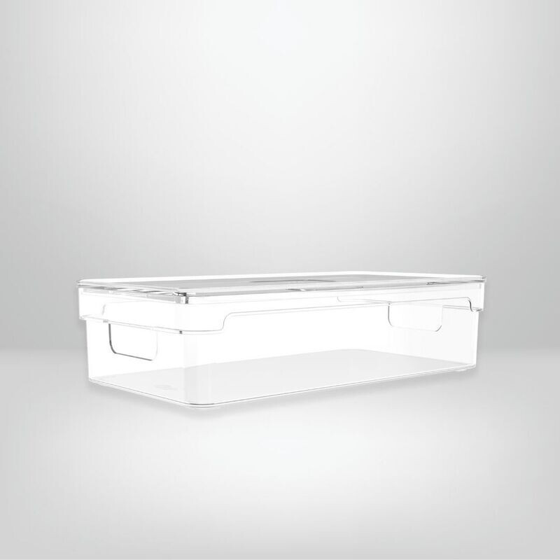 Organizador Apilable con Tapa 30x15x7cm OU "Clear"