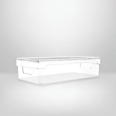 Organizador Apilable con Tapa 30x15x7cm OU &quot;Clear&quot;