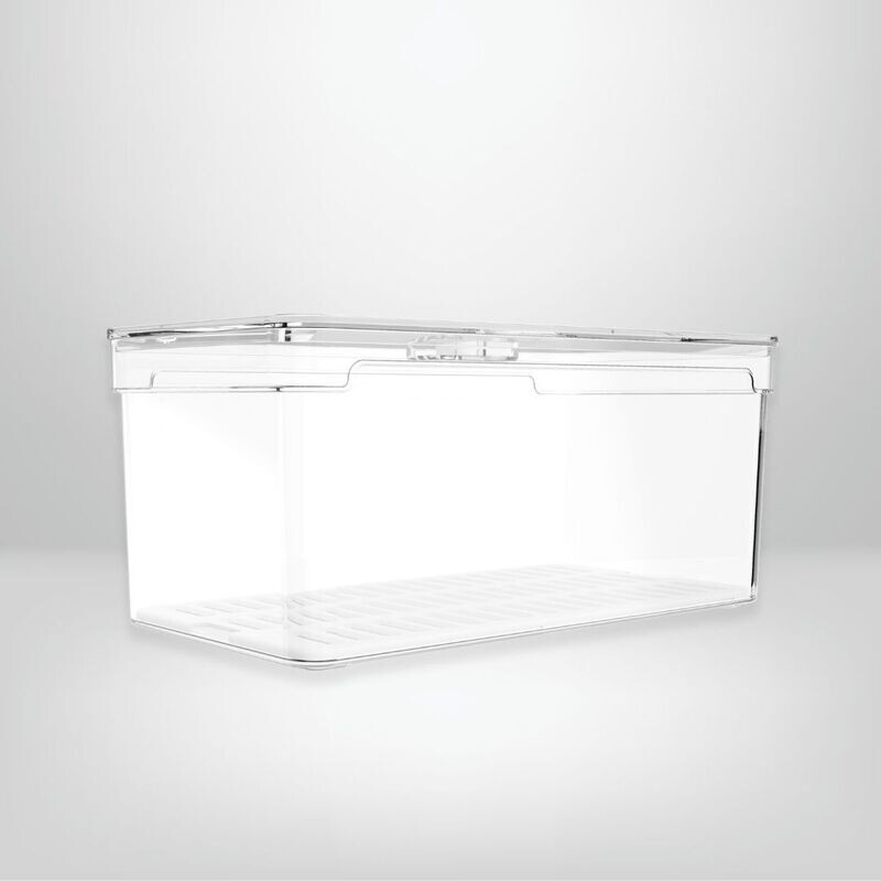 Organizador de Heladera con Tapa 30x15x13cm OU "Clear Fresh"