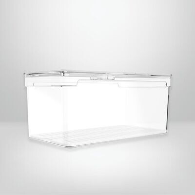 Organizador de Heladera con Tapa 30x15x13cm OU &quot;Clear Fresh&quot;