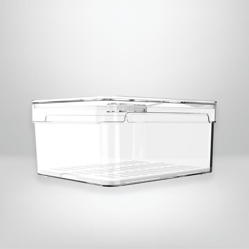 Organizador de Heladera con Tapa 20x15x10cm OU "Clear Fresh"