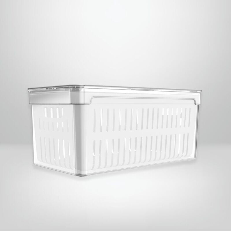 Organizador de Heladera con Cesta 30x15x13cm OU "Clear Fresh"