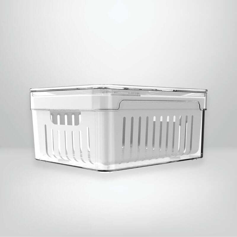 Organizador de Heladera con Cesta 20x15x10cm OU "Clear Fresh"