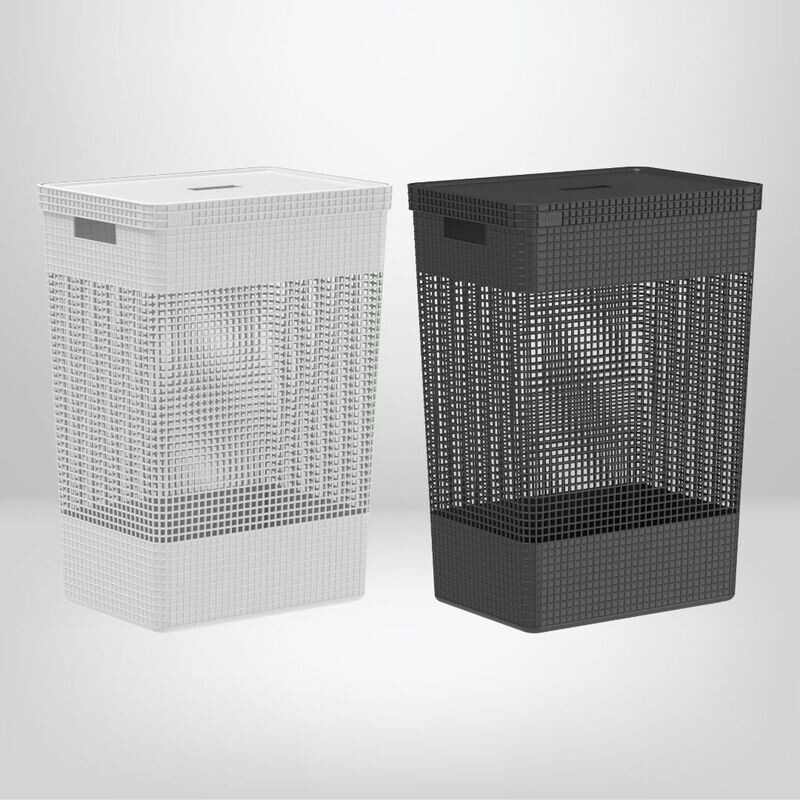 Cesto de Ropa con Tapa 49 litros OU &quot;Grid&quot;