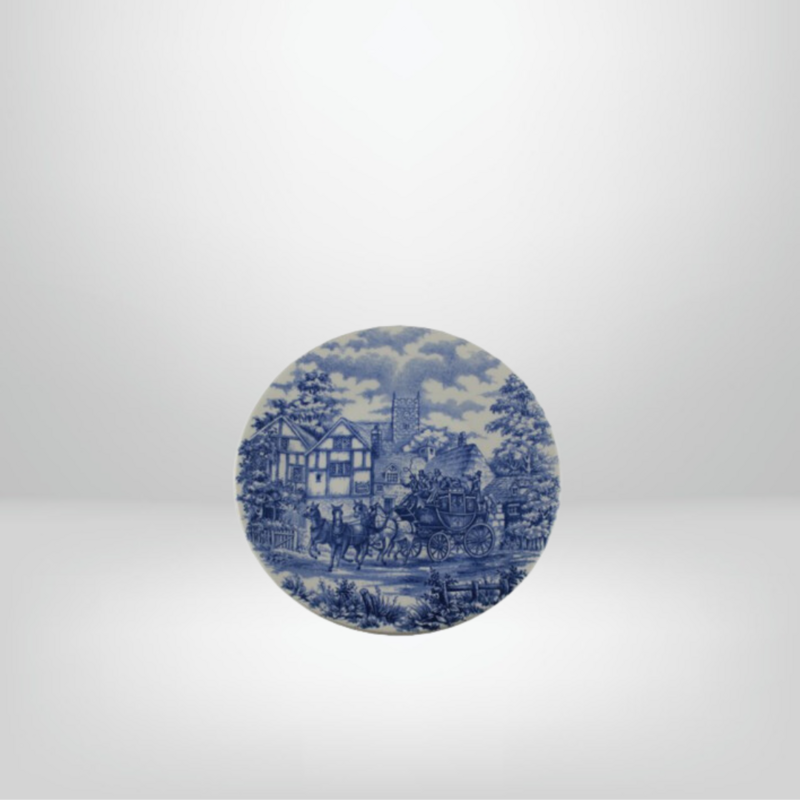 Plato Postre de Ceramica 19cm &quot;Cena Inglesa&quot; OXFORD