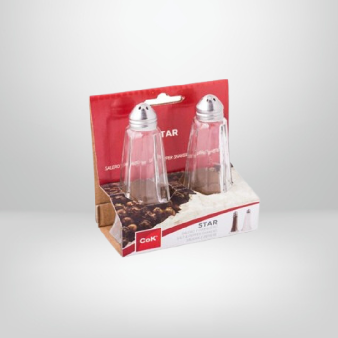 Set Salero/Pimentero de Vidrio x2