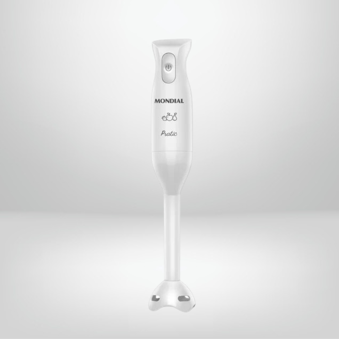 Mixer &quot;Pratic&quot; + Vaso + Tapa de Silicona Blanco MONDIAL