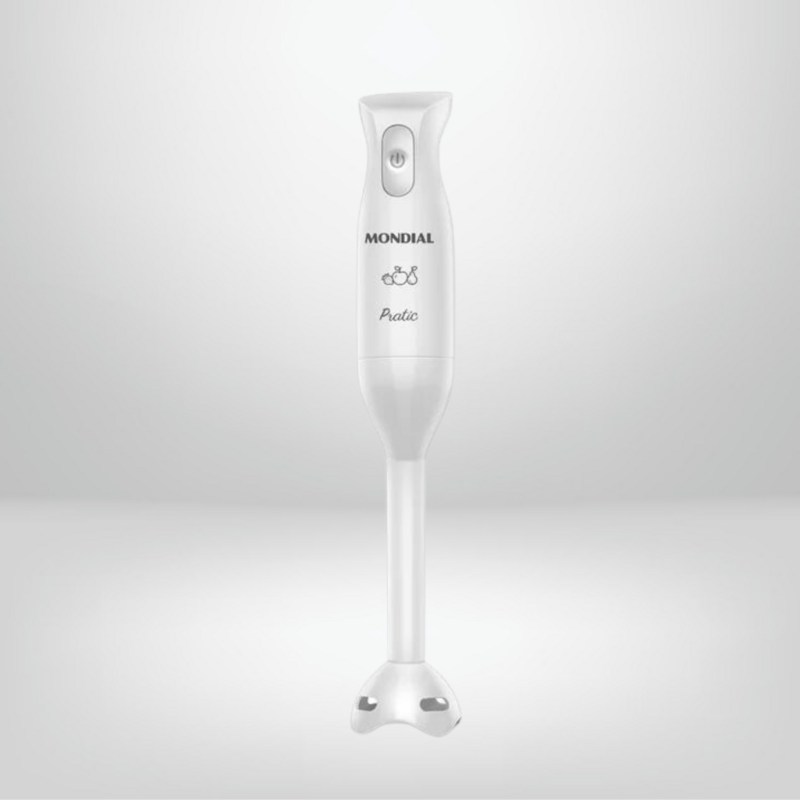 Mixer &quot;Pratic&quot; + Vaso + Tapa de Silicona Blanco MONDIAL