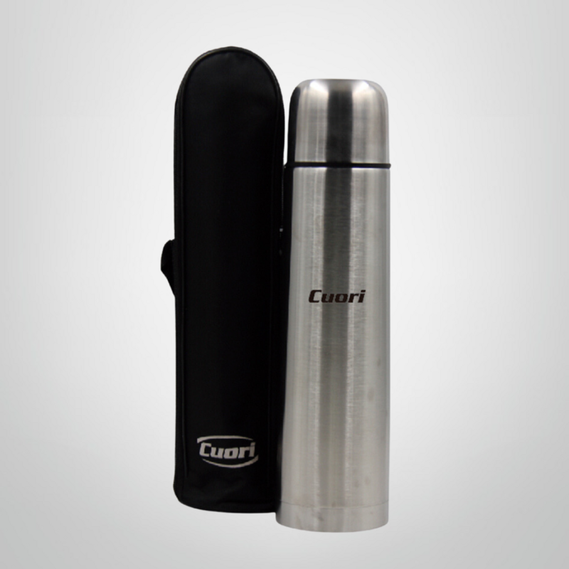 Termo Bala de Acero Inoxidable c/Funda 1 Litro CUORI