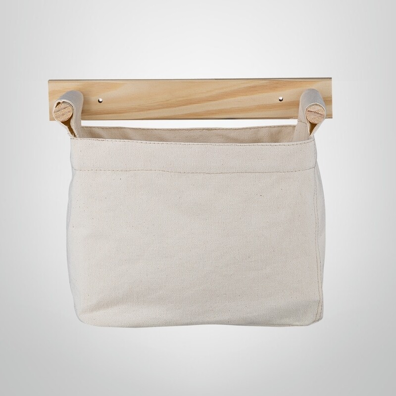 Organizador de Pared Beige con Soporte de Madera TRAMONTINA