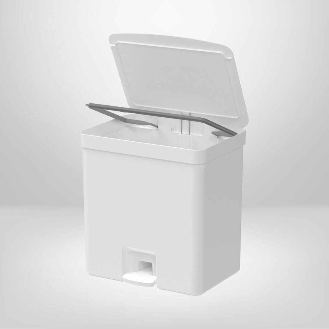 Basurero con Pedal 20 litros OU Trium, Color: Blanco