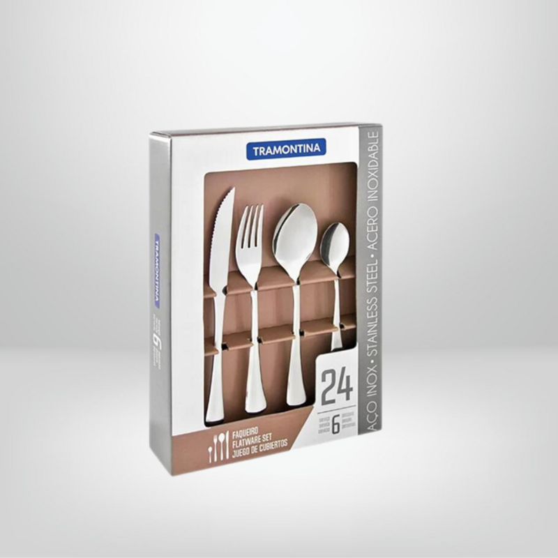 Juego de Cubiertos 24 Piezas de Acero Inox. &quot;Havana&quot; TRAMONTINA