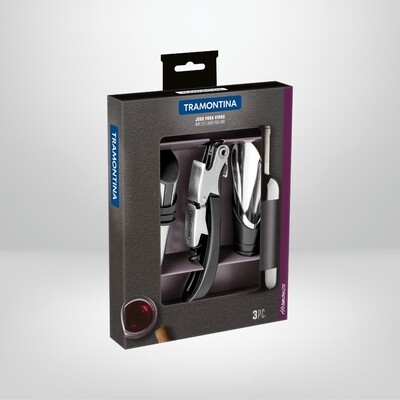 Juego para Vino Acero Inoxidable 3 Piezas TRAMONTINA &quot;Harmoniza&quot;