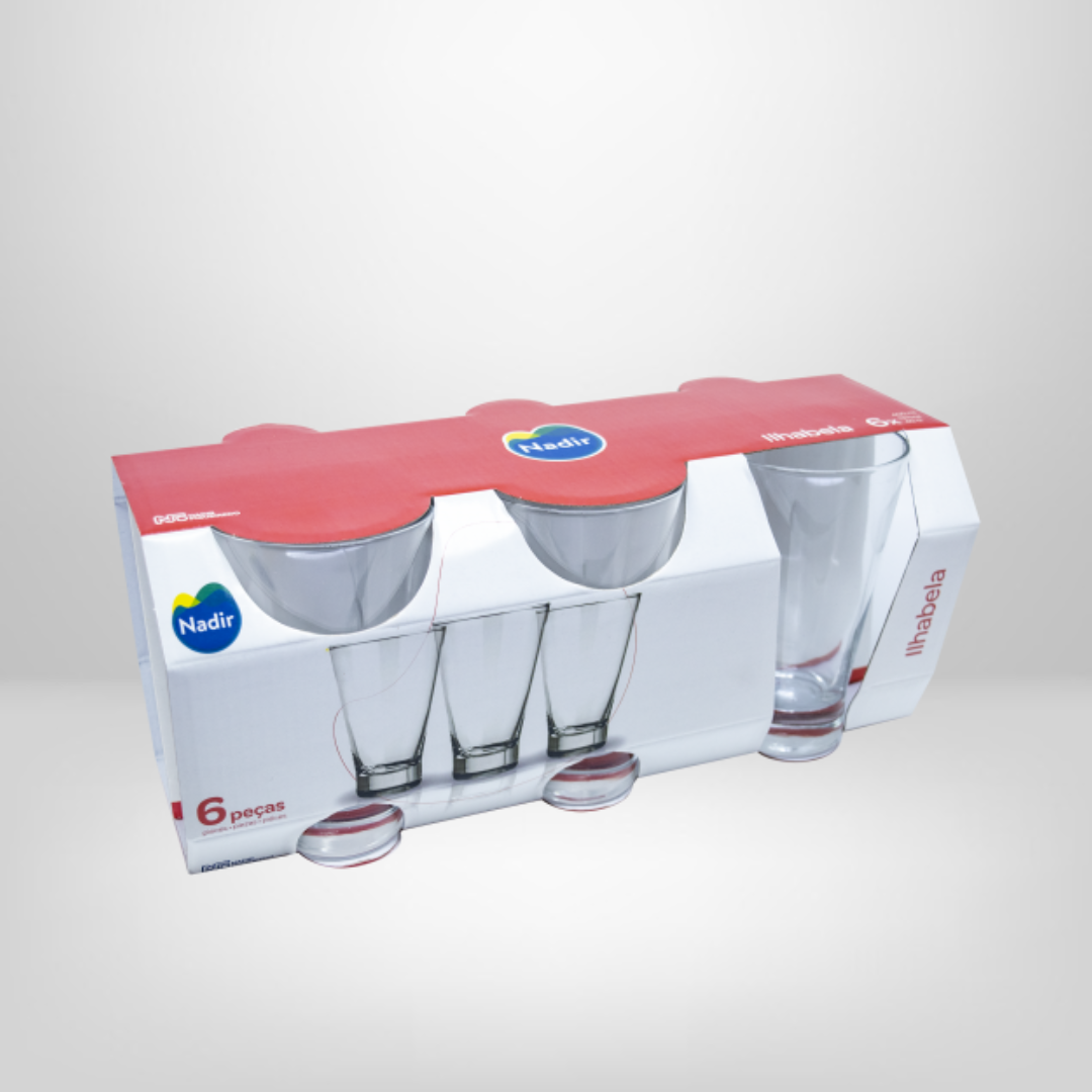 Set Vaso de Vidrio &quot;Ilhabela&quot; 400ml x6