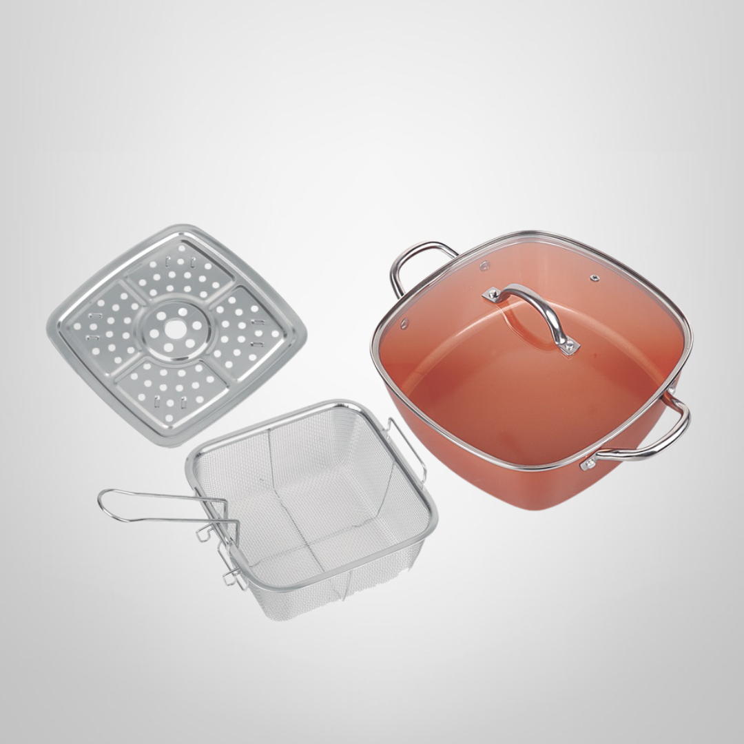 Cacerola Multichef Anti Adherente 28x28cm CUORI