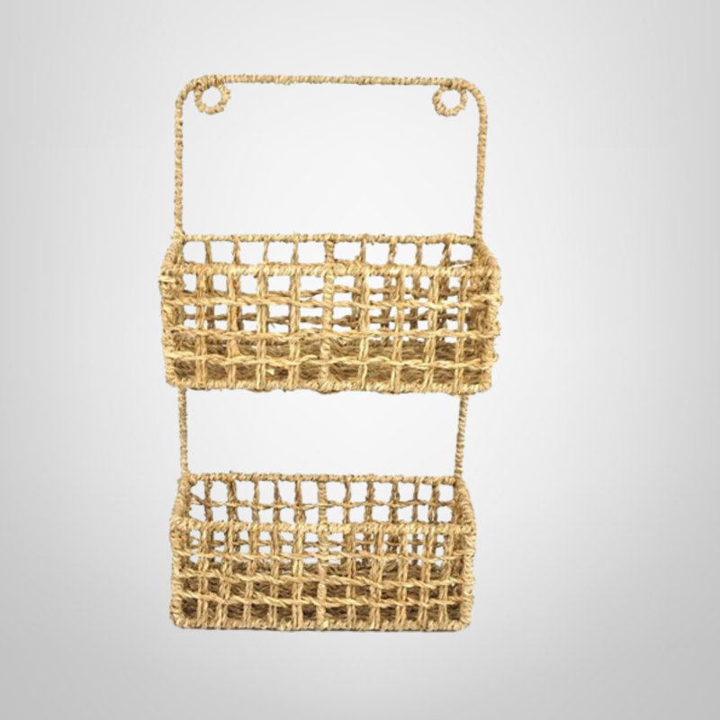 Organizador c/2 Estantes de Fibra Natural