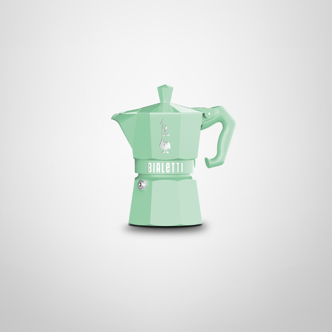 Moka Exclusive 3 Tazas Verde Pastel BIALETTI