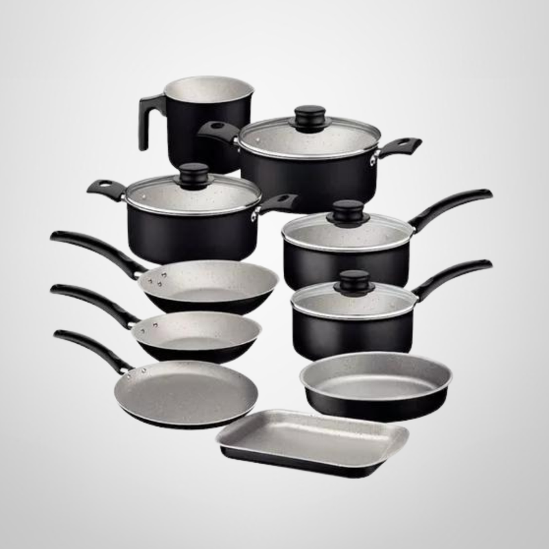 Batería de Cocina Antiadherente 14 Piezas Negro TRAMONTINA &quot;Turím&quot;